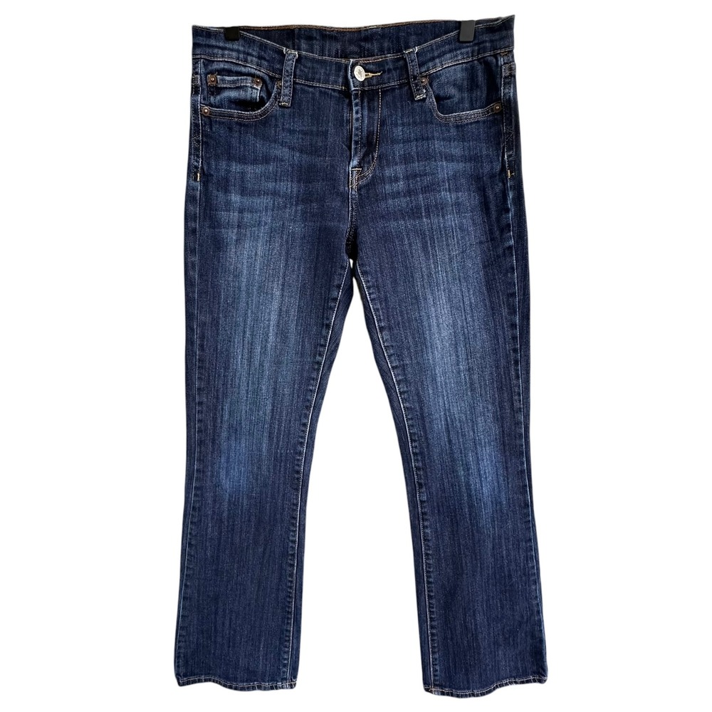 Lucky Brand Sweet N Low Dark Wash Bootcut Jeans Womens 28 Low Rise Y2K Inspired